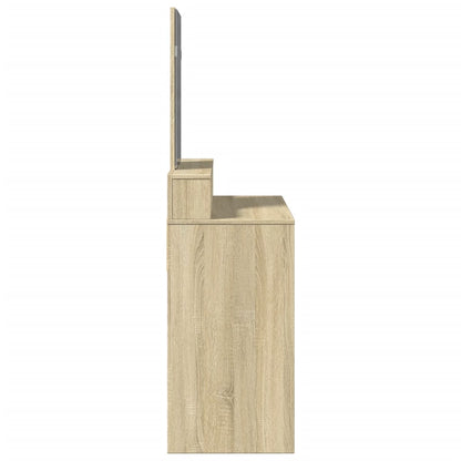 vidaXL Dressing Table with Mirror Sonoma Oak 80x41x144,5 cm