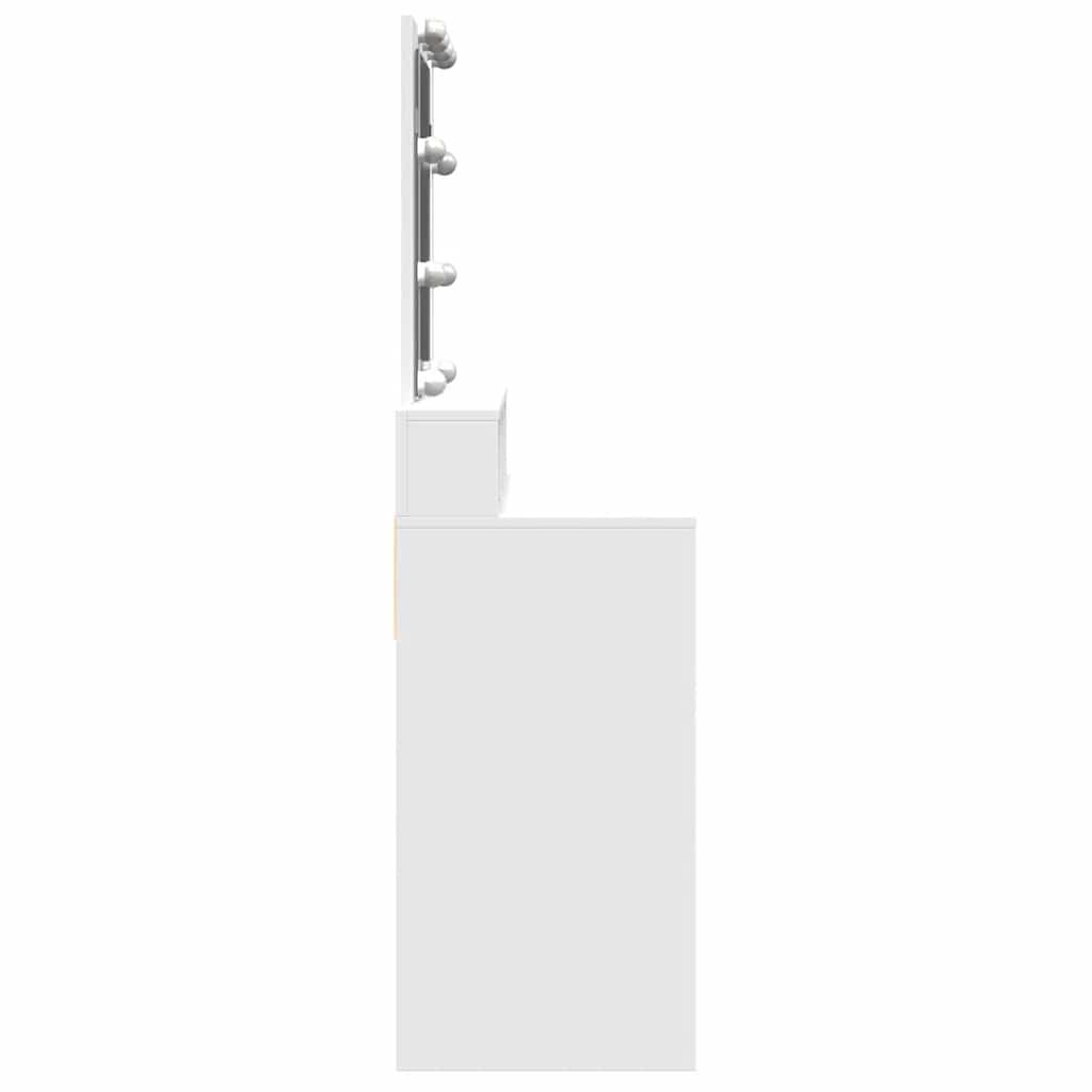 vidaXL Dressing Table with LED White 80x41x144,5 cm