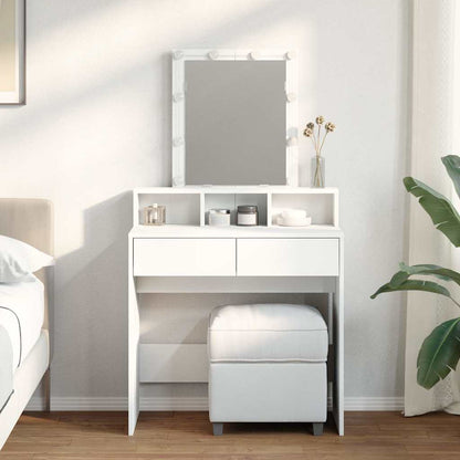 vidaXL Dressing Table with LED White 80x41x144,5 cm