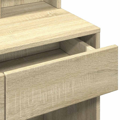 vidaXL Dressing Table with LED Sonoma Oak 80x41x144,5 cm