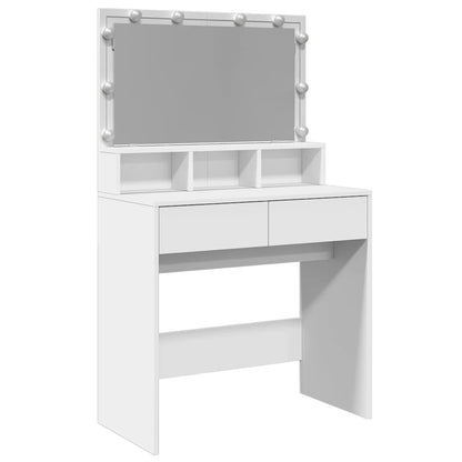 vidaXL Dressing Table with LED White 80x41x134,5 cm