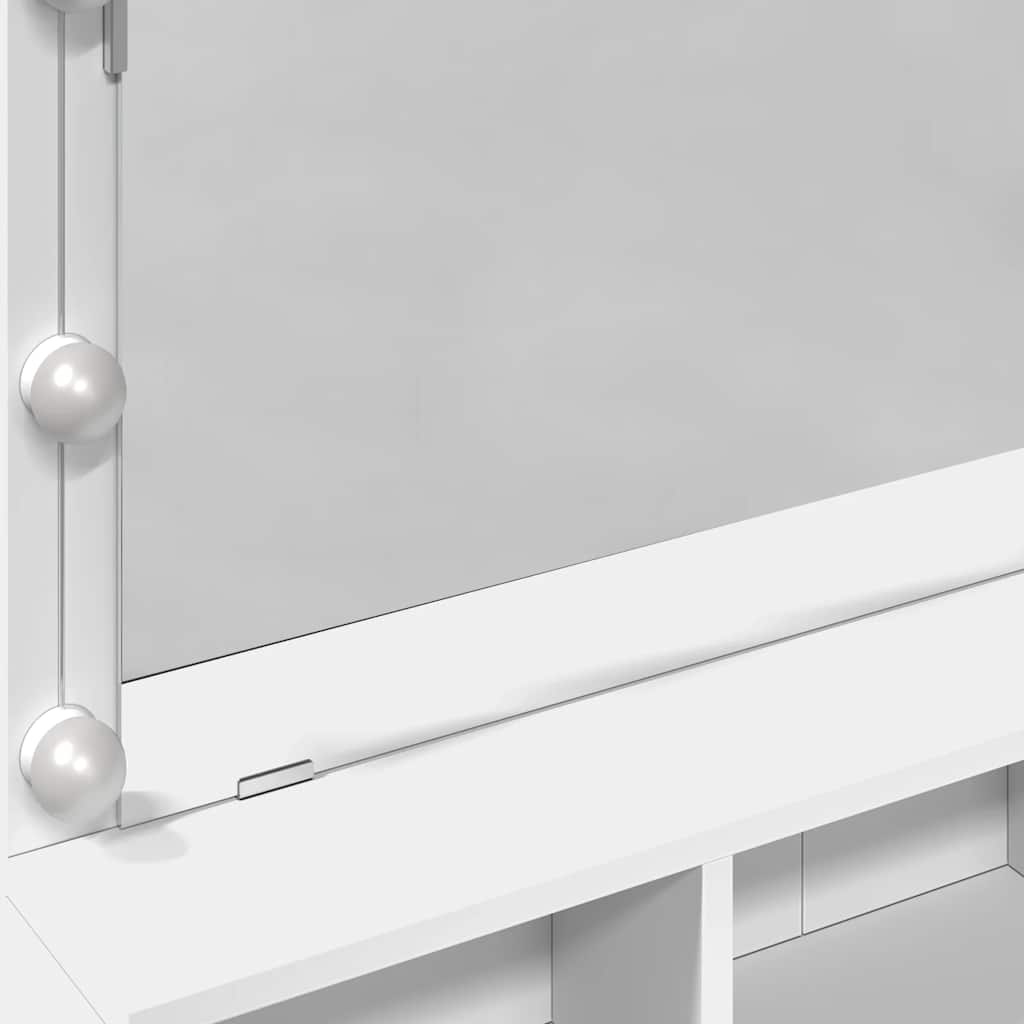 vidaXL Dressing Table with LED White 80x41x134,5 cm