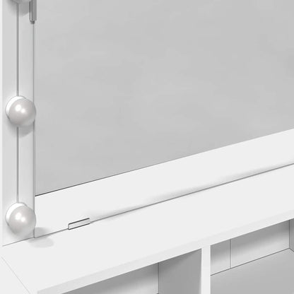 vidaXL Dressing Table with LED White 80x41x134,5 cm