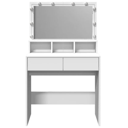 vidaXL Dressing Table with LED White 80x41x134,5 cm