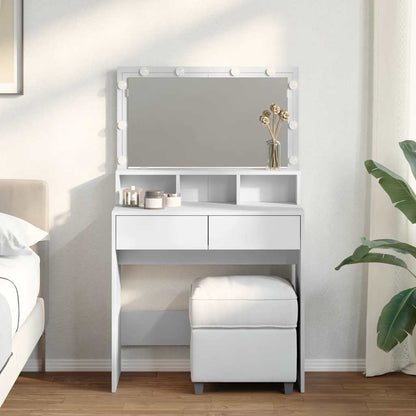 vidaXL Dressing Table with LED White 80x41x134,5 cm
