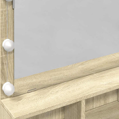 vidaXL Dressing Table with LED Sonoma Oak 80x41x134,5 cm