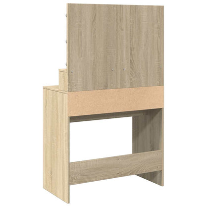 vidaXL Dressing Table with LED Sonoma Oak 80x41x134,5 cm
