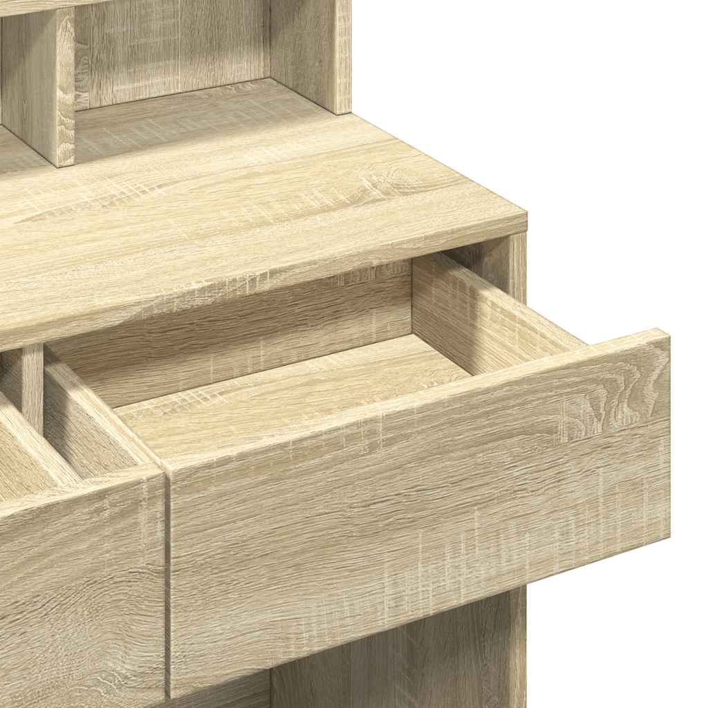 vidaXL Dressing Table with LED Sonoma Oak 80x41x134,5 cm