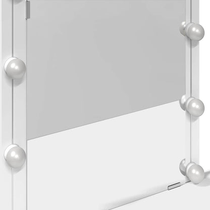 vidaXL Dressing Table with LED White 100x40x130 cm