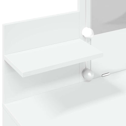 vidaXL Dressing Table with LED White 100x40x130 cm