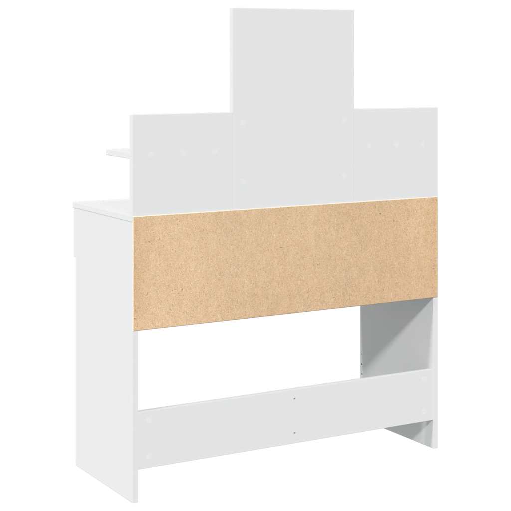 vidaXL Dressing Table with LED White 100x40x130 cm