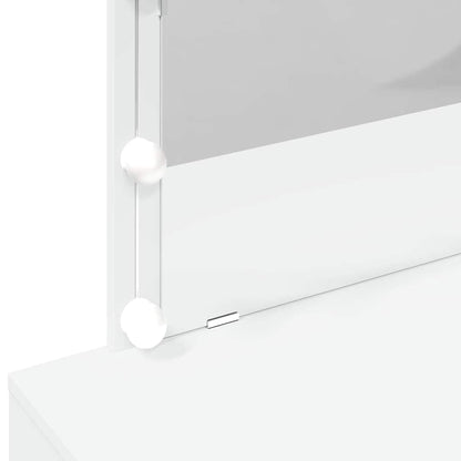 vidaXL Dressing Table with LED White 100x40x120 cm