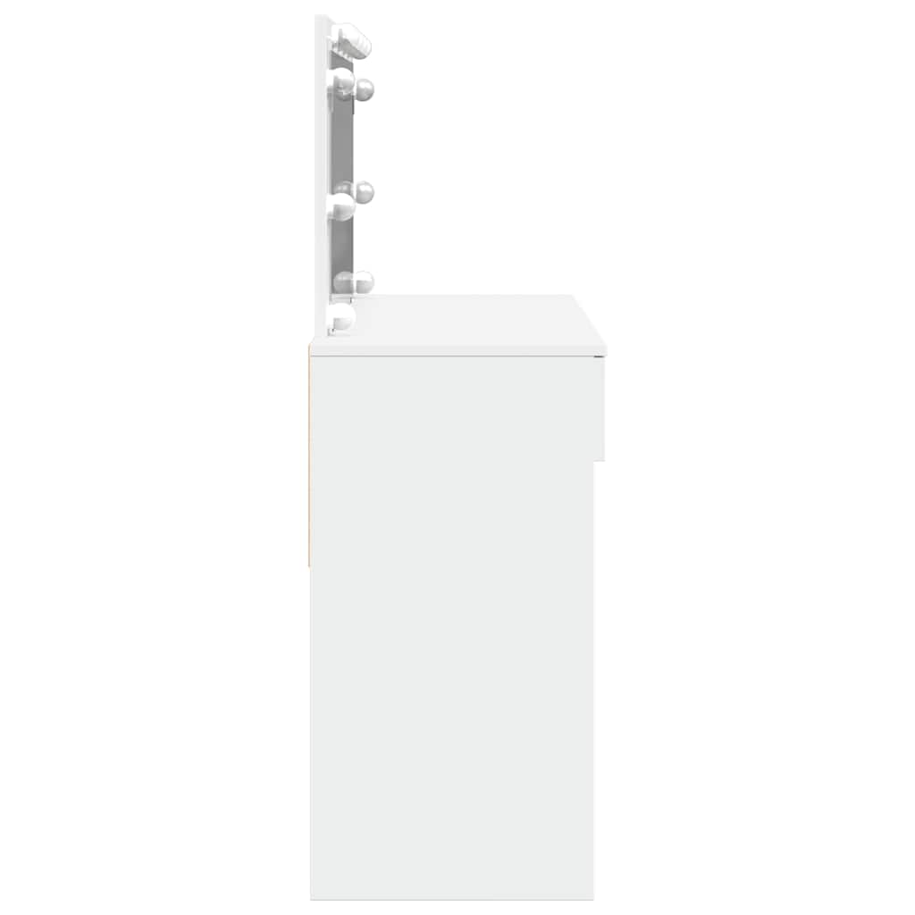 vidaXL Dressing Table with LED White 100x40x120 cm