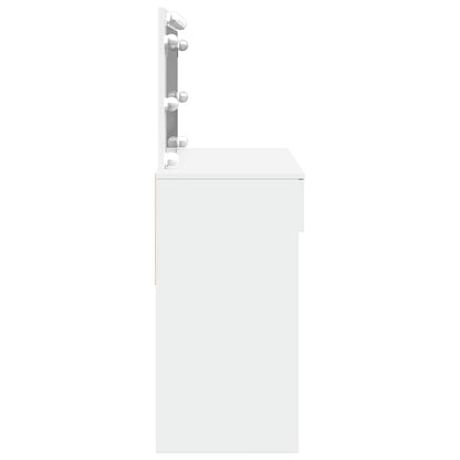 vidaXL Dressing Table with LED White 100x40x120 cm