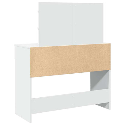 vidaXL Dressing Table with LED White 100x40x120 cm