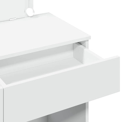 vidaXL Dressing Table with LED White 100x40x120 cm