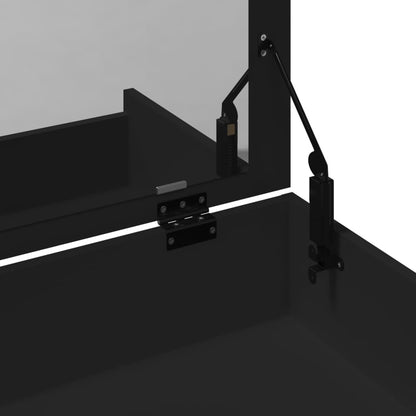 vidaXL Dressing Table and Stool Black 60x40x113.5 cm