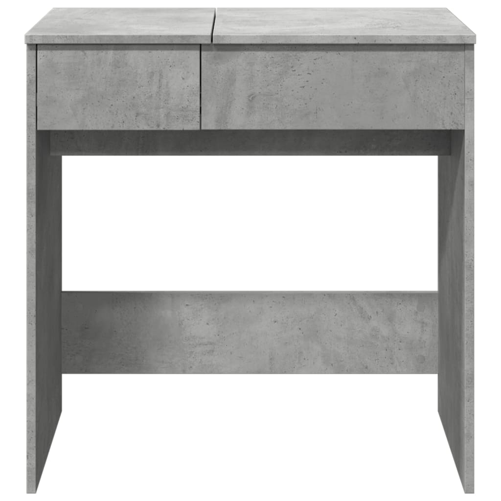 vidaXL Dressing Table with Mirror Concrete Grey 73x46.5x120 cm