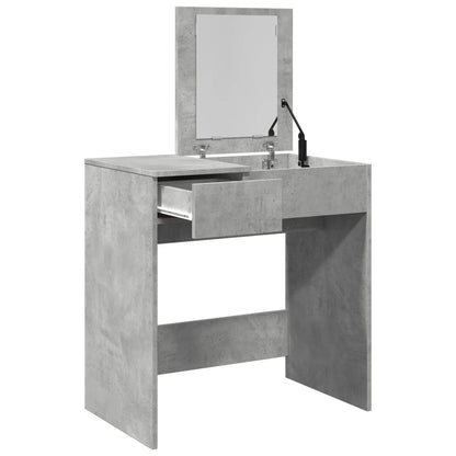 vidaXL Dressing Table with Mirror Concrete Grey 73x46.5x120 cm