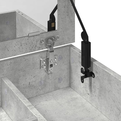 vidaXL Dressing Table with Mirror Concrete Grey 73x46.5x120 cm