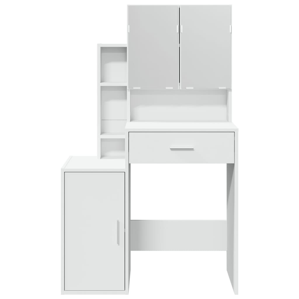 vidaXL Dressing Table with Cabinet White 80x35x132 cm