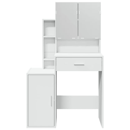 vidaXL Dressing Table with Cabinet White 80x35x132 cm