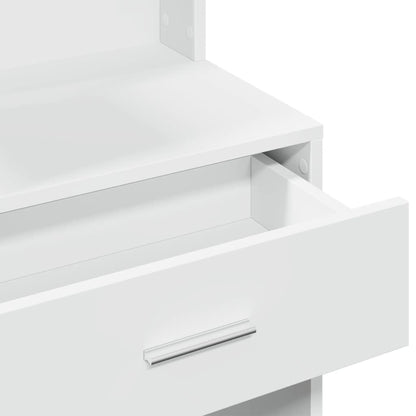 vidaXL Dressing Table with Cabinet White 80x35x132 cm