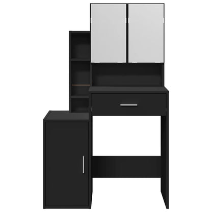 vidaXL Dressing Table with Cabinet Black 80x35x132 cm