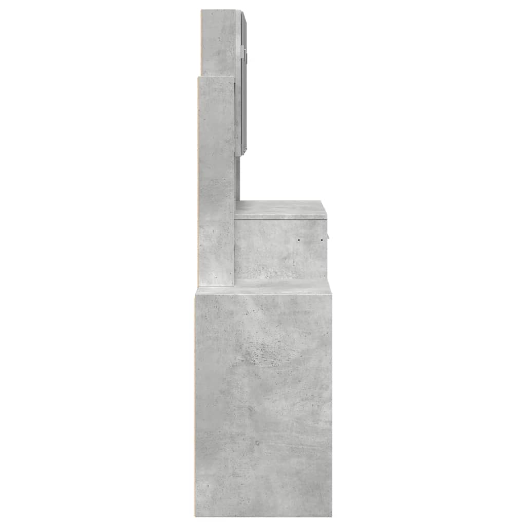 vidaXL Dressing Table with Cabinet Concrete Grey 80x35x132 cm