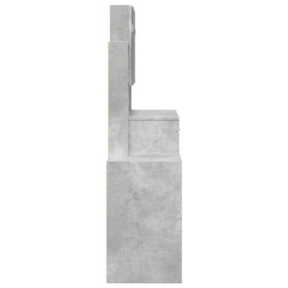 vidaXL Dressing Table with Cabinet Concrete Grey 80x35x132 cm
