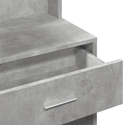 vidaXL Dressing Table with Cabinet Concrete Grey 80x35x132 cm