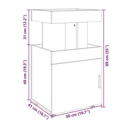 vidaXL Bar Cart White 50x41x89 cm Engineered Wood