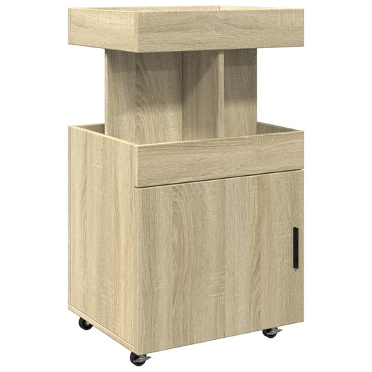 vidaXL Bar Cart Sonoma Oak 50x41x89 cm Engineered Wood