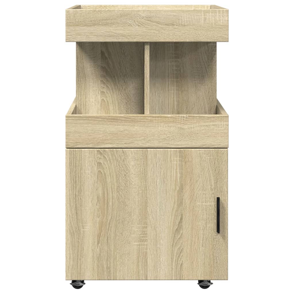 vidaXL Bar Cart Sonoma Oak 50x41x89 cm Engineered Wood