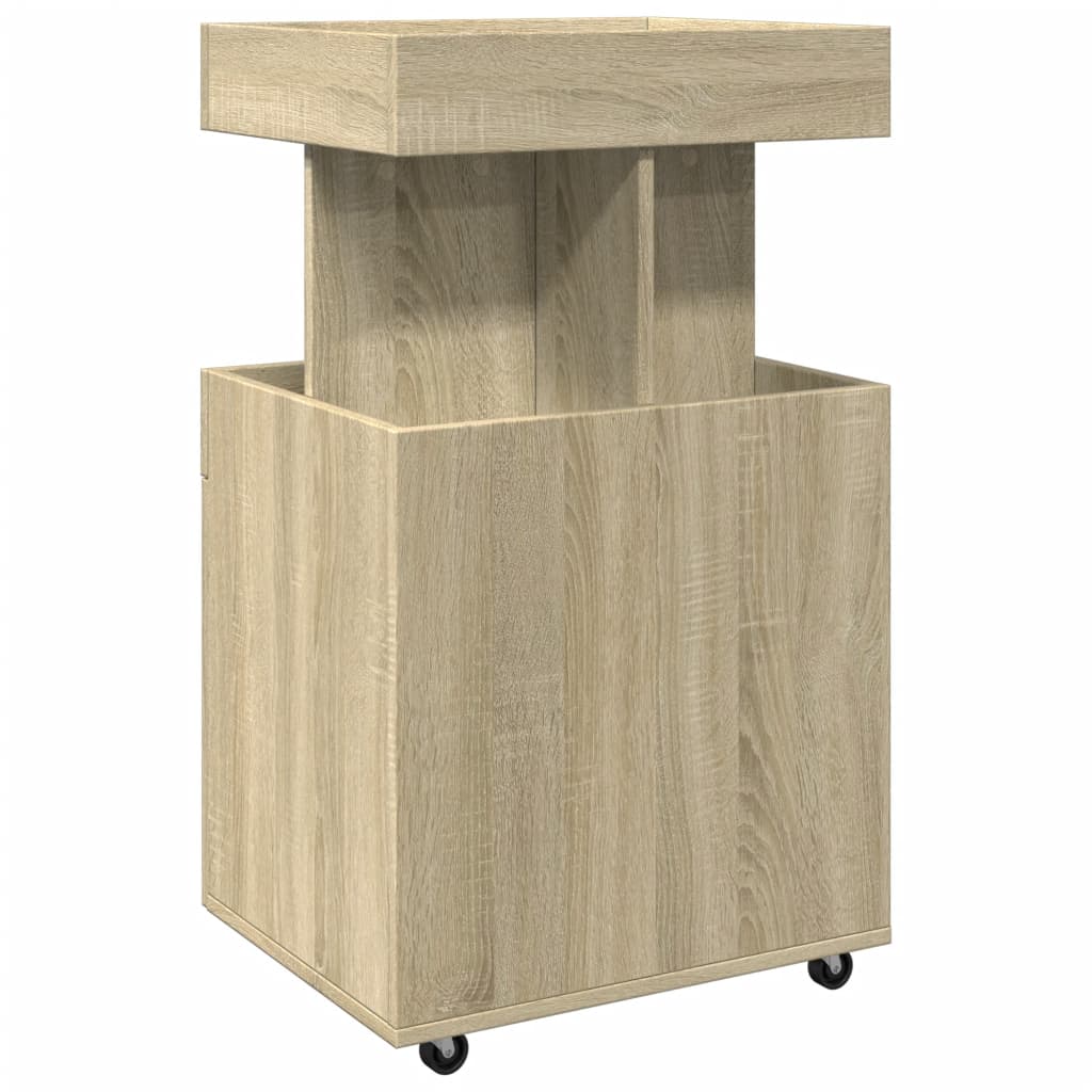 vidaXL Bar Cart Sonoma Oak 50x41x89 cm Engineered Wood