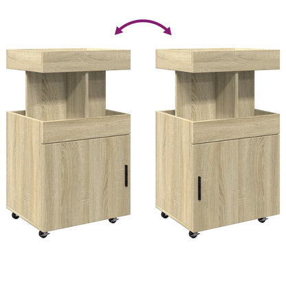 vidaXL Bar Cart Sonoma Oak 50x41x89 cm Engineered Wood