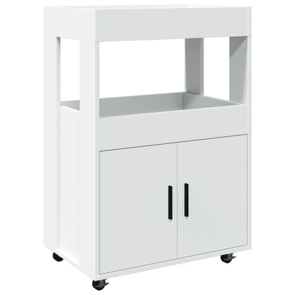 vidaXL Bar Cart White 60x39,5x89 cm Engineered Wood
