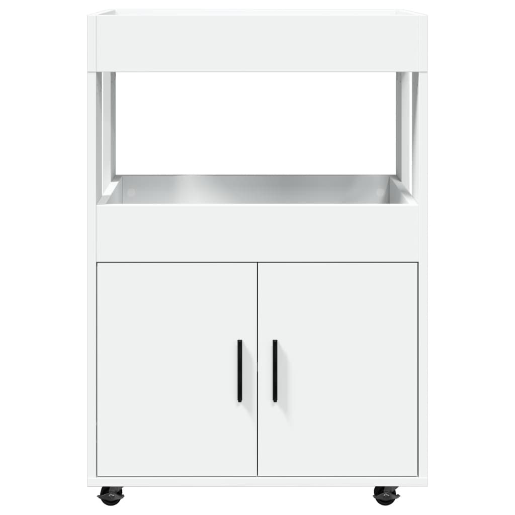 vidaXL Bar Cart White 60x39,5x89 cm Engineered Wood