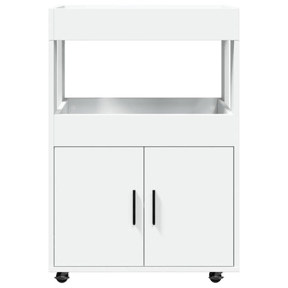 vidaXL Bar Cart White 60x39,5x89 cm Engineered Wood