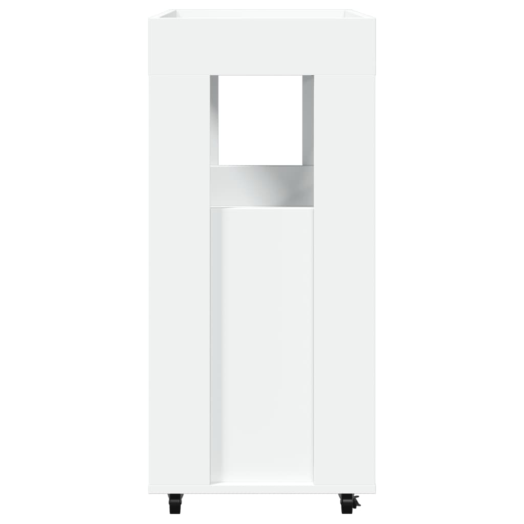 vidaXL Bar Cart White 60x39,5x89 cm Engineered Wood