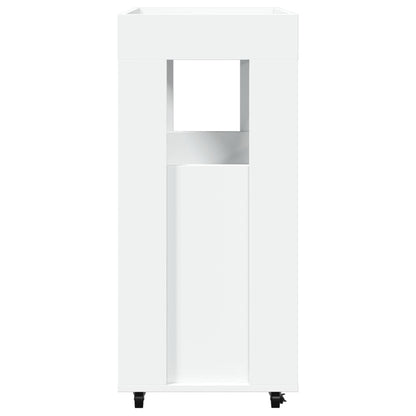 vidaXL Bar Cart White 60x39,5x89 cm Engineered Wood