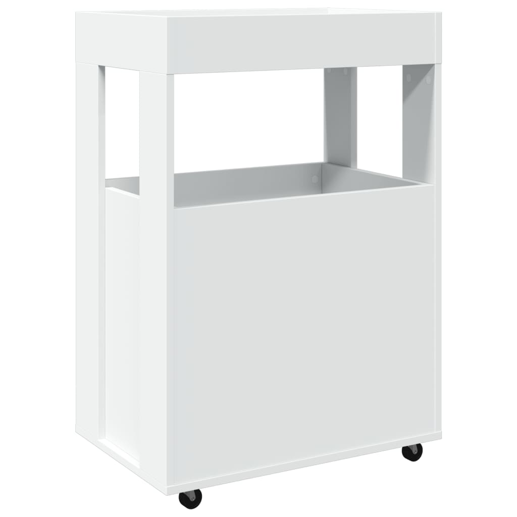 vidaXL Bar Cart White 60x39.5x89 cm Engineered Wood