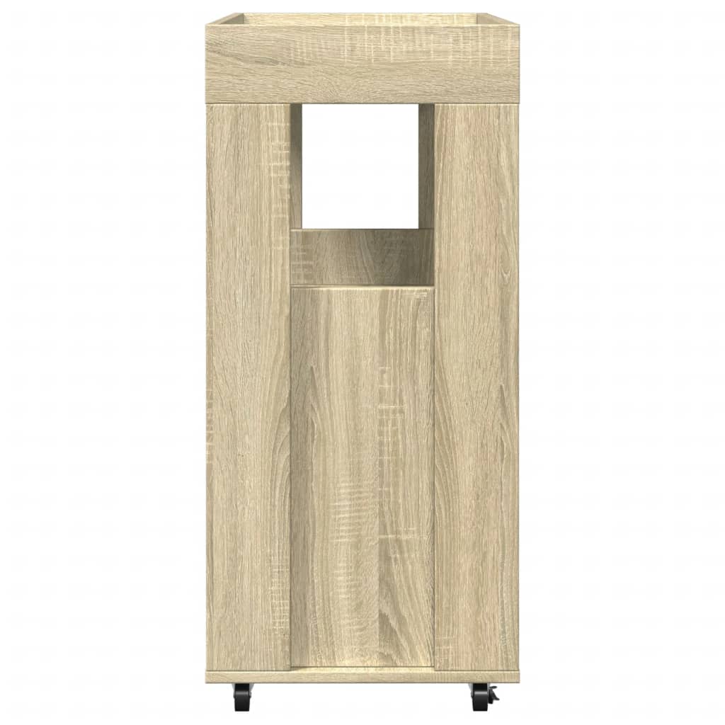 vidaXL Bar Cart Sonoma Oak 60x39,5x89 cm Engineered Wood