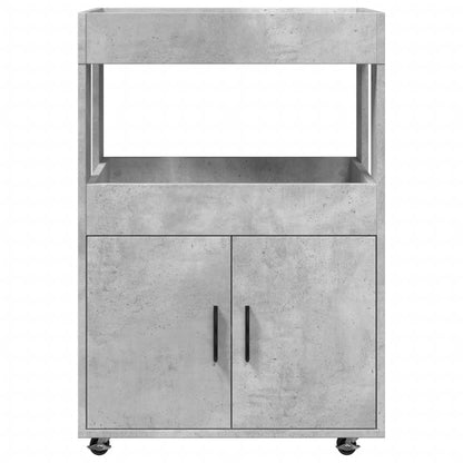 vidaXL Bar Cart Concrete Grey 60x39,5x89 cm Engineered Wood
