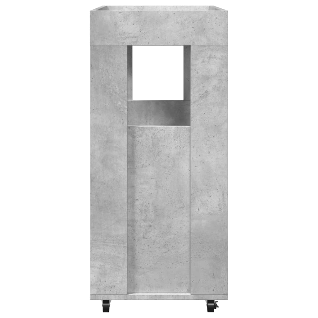 vidaXL Bar Cart Concrete Grey 60x39,5x89 cm Engineered Wood