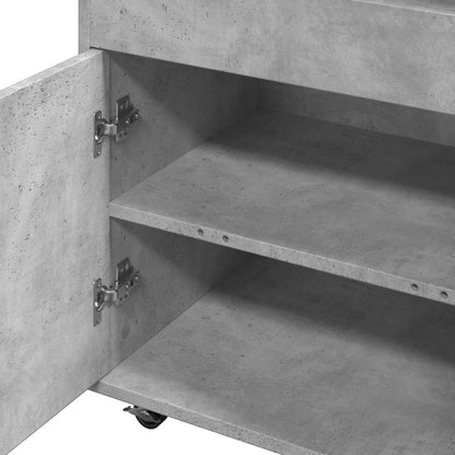 vidaXL Bar Cart Concrete Grey 60x39,5x89 cm Engineered Wood