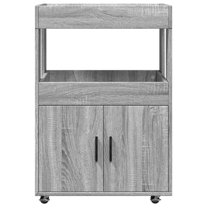 vidaXL Bar Cart Grey Sonoma 60x39,5x89 cm Engineered Wood