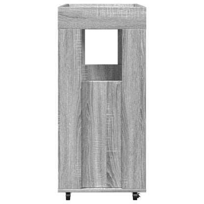 vidaXL Bar Cart Grey Sonoma 60x39,5x89 cm Engineered Wood