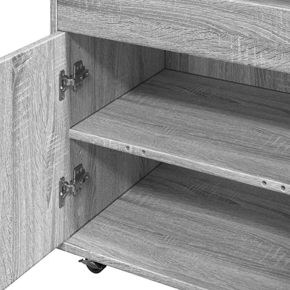 vidaXL Bar Cart Grey Sonoma 60x39,5x89 cm Engineered Wood
