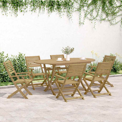 vidaXL 7 Piece Garden Dining Set Solid Wood Acacia